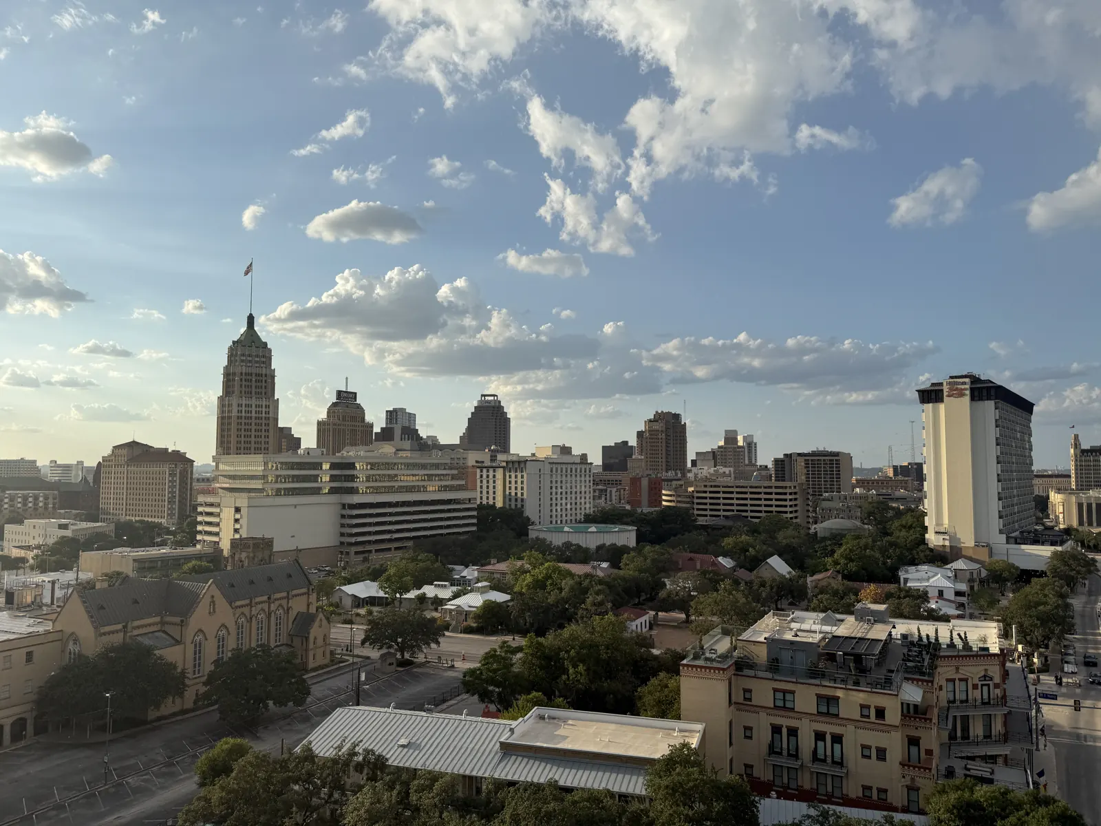 Downtown San Antonio skyline on a sunny afternoon